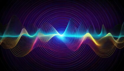 Fototapeta premium Sound wave background. Generated image