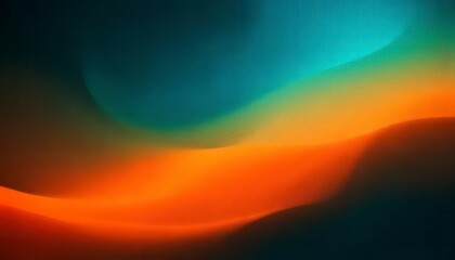 Teal orange blue grainy colorful texture background banner noise texture glowing color gradient, Generated image