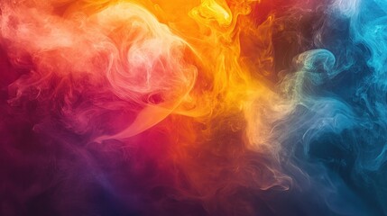 Abstract Colorful Smoke in Dynamic Patterns