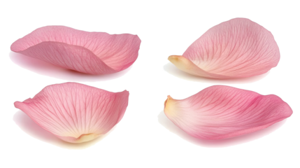 Delicate Soft Pink Flower Petals Resting Gracefully on a Surface Generative AI