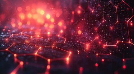 Obraz premium A background showcasing digital technology and science, highlighting modern and innovative elements.