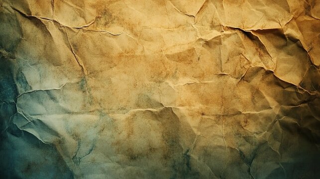 Textured Crumpled Paper Background in Warm Tones
