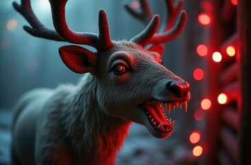 Monstrous reindeer portrait