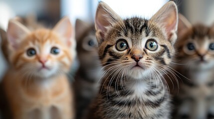 Cute Kittens Looking Up