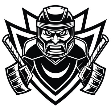 recommend clip art: ice hockey sports illustration vector line art design concept idea
