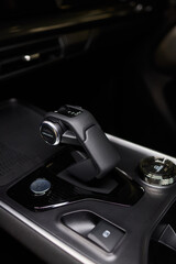 Macro shot of a car gear lever an essential auto part