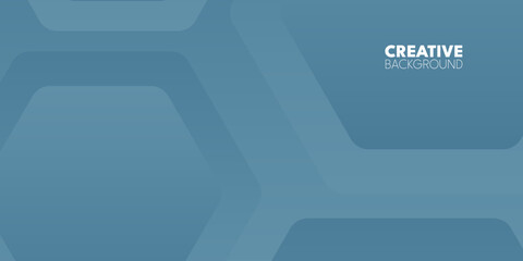 A muted blue background with overlapping, geometric shapes.