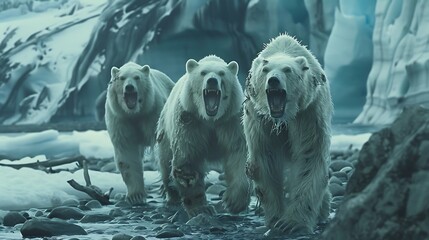 Zombie arctic bears terrifying and insane