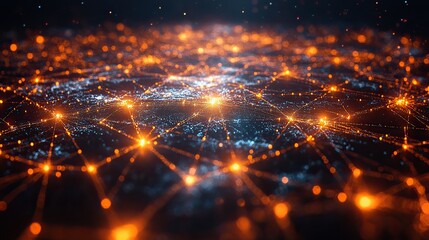 Obraz premium A conceptual illustration of global network communication, featuring data transfer across an international web of connections.