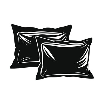 recommend clip art: Satin pillows vector silhouette