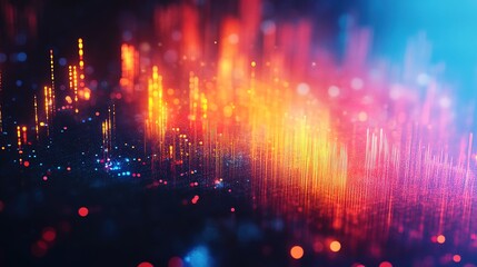 Fototapeta premium Graph illustrating data trends and insights, featuring dynamic visual representation of information. Perfect for business analysis, statistical reporting, and data-driven presentations in professional