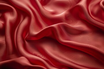 Obraz premium A close up of a red silk fabric