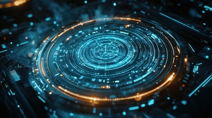 glowing compass with intricate quantum-inspired designs,