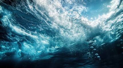 Fototapeta premium showcasing the deep blue sea during a storm
