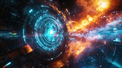 Obraz premium modern navigation tool based on quantum technology,