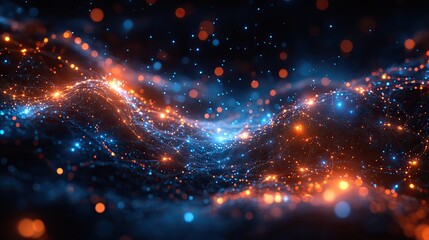 Obraz premium A futuristic communication network envisions the interconnected world of tomorrow, where technology plays a central role in global connectivity.