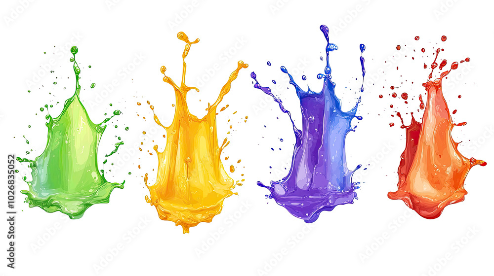Poster vibrant colors create fun patterns generative ai