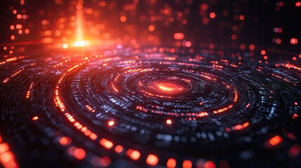 A futuristic technology background highlighting geometric circle patterns, representing advanced digital aesthetics.