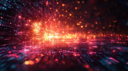 Obraz premium A graphic abstract design of a technology background is tailored for creative uses like banners, posters, websites, and books, highlighting innovation.