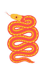 A simple cartoon snake pattern