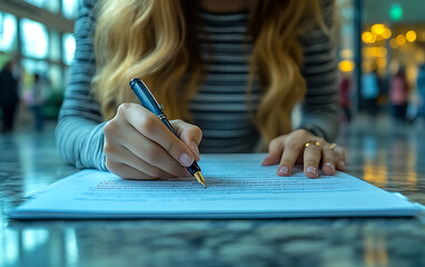 Focused Exam Moment: Student Writing in Exam Hall