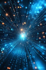 Dynamic Blue Motion Lights on Dark Background