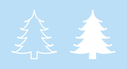 Vector Christmas Trees Icon Set