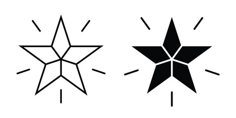 Vector Star Icon Set. Star Icon Symbols