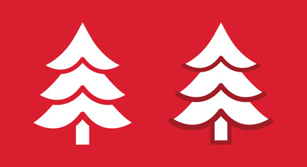 Vector Christmas Trees Icon Set