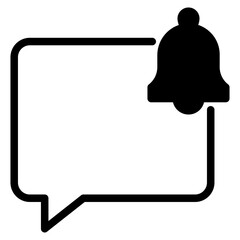 chat with bell notification icon