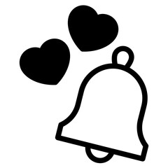 notification bell with heart icon