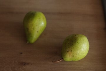 Pears on the table