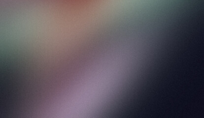 Purple blue orange color flow abstract smooth grainy gradient backdrop design, retro summer colours flow on dark with noisy gradient banner or poster.
