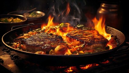 美味しそうな醤油味のステーキ