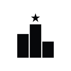 Ranking star sports interface solid icon.