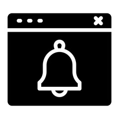 browser with notification bell icon