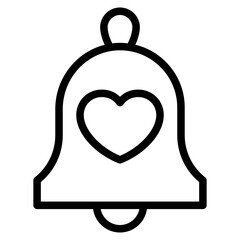 Obraz premium notification bell with heart icon