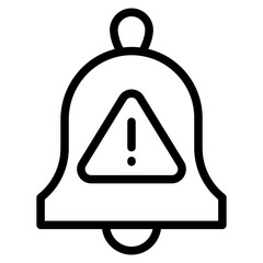 notification bell with exclamation mark icon