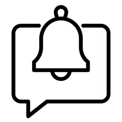 chat with bell notification icon