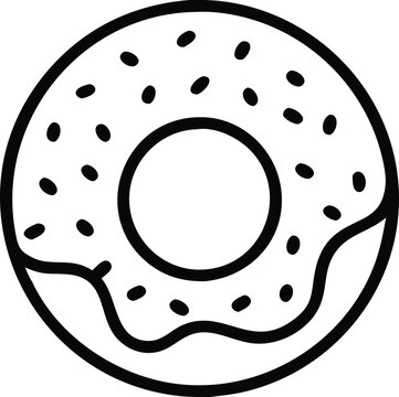 recommend clip art: Donut with sprinkles vector silhouette