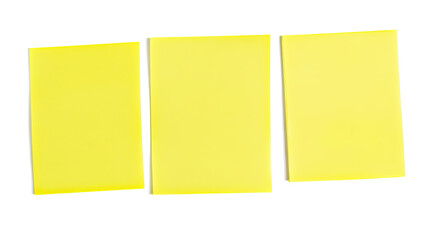 Three Yellow Sticky Notes on a White Background Generative AI