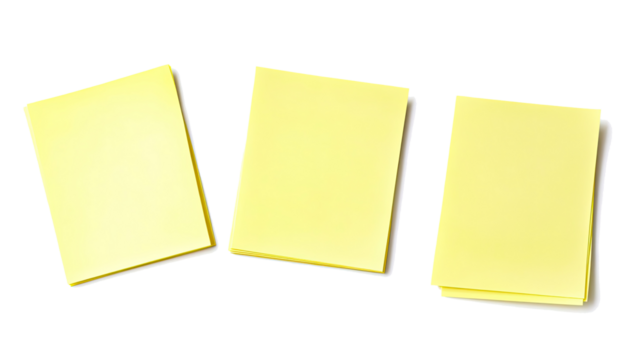 Yellow Sticky Notes Organized on a Desk for Efficient Planning Tasks Generative AI