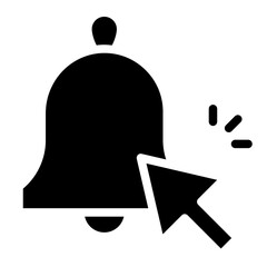 Subscribe bell icon. ponter click the notification bell icon. Subscribe button, bell notification symbol.