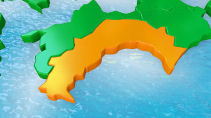 ポップな日本地図　