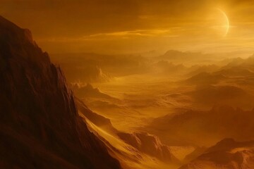 Naklejka premium illustration of a terrestrial planet