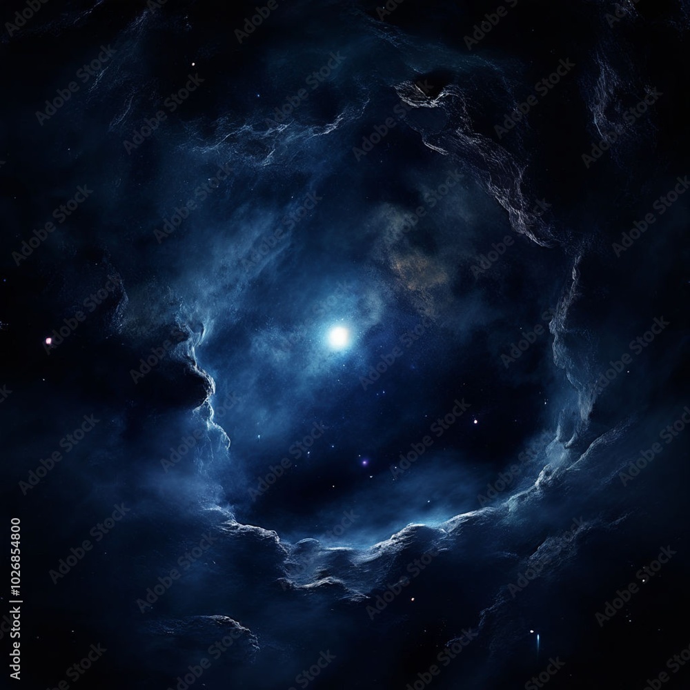 Wall mural beautiful universe and nebula. generative ai (생성형 ai)
