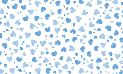 ハートの壁紙　青と水色の幾何学的なシームレスなパターンのベクターの背景・壁紙イラスト