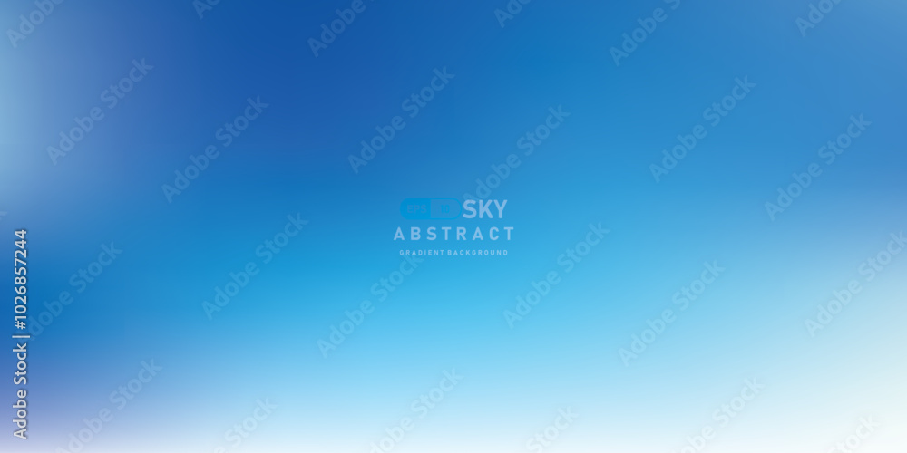 Poster blue sky and coolorful cloud abstract gradient vector background.