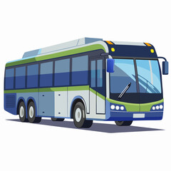 Electric City bus vector illustration on a white background
