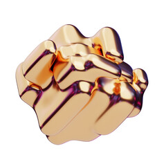 3D Chromatic Abstract Clustered Structure. 3D Icon